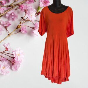 Bright Orange Ava & Viv Stretch Skater Dress 3X (24/26)
